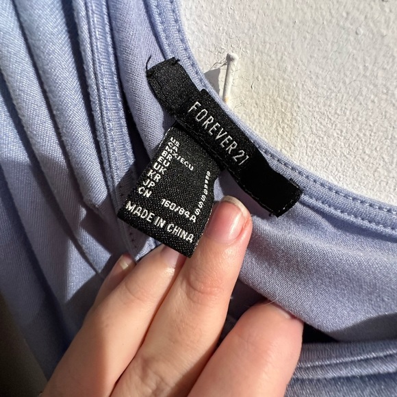 One-Shoulder Ruched Tops in Tan and Blue - Picture 4 of 4